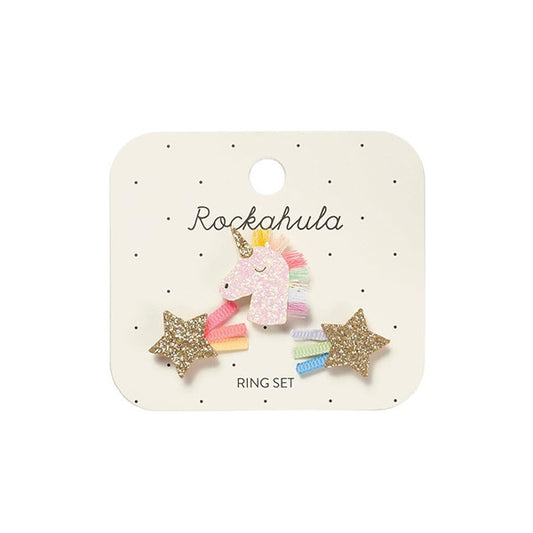 Set Anillos Rainbow Unicorn Rockahula