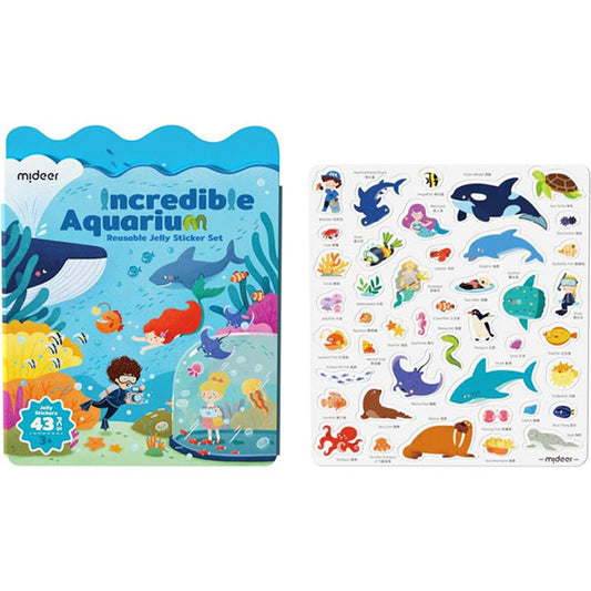 Set Pegatinas Gel Reutilizables Acuario