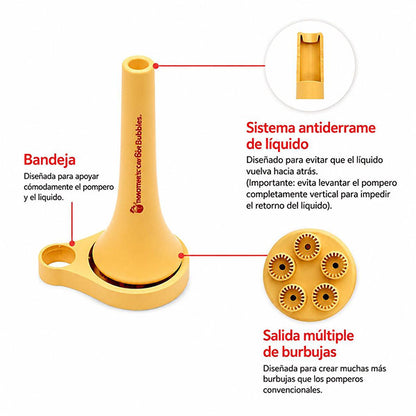 Set Pompero Antiderrames + Líquido Touchable Bubbles