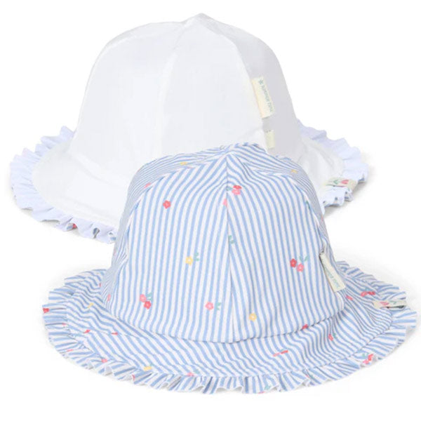 Gorro Playa Reversible Little Dutch Flowers Azul