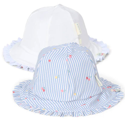 Gorro Playa Reversible Little Dutch Flowers Azul