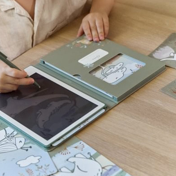 Tableta Dibujo Verde Safari Friends Little Dutch