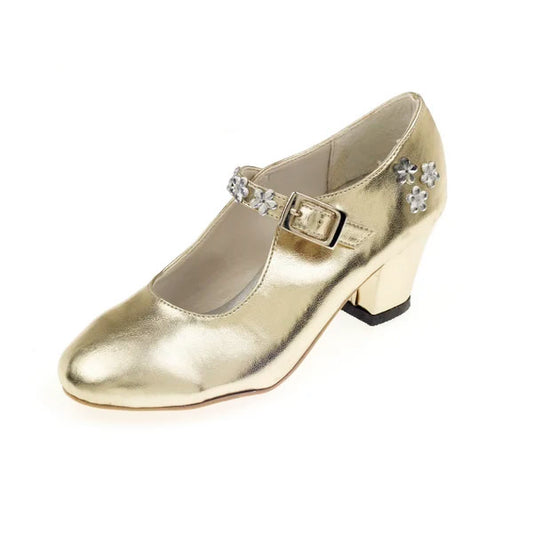 Tacones Altos Dorados Zapatos Sabine Souza