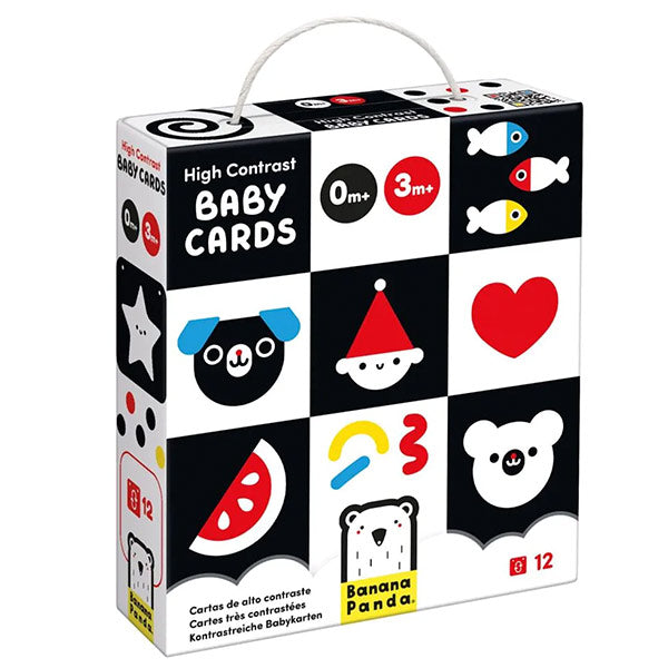 Tarjetas Alto Contraste Bebés +0 Meses Banana Panda