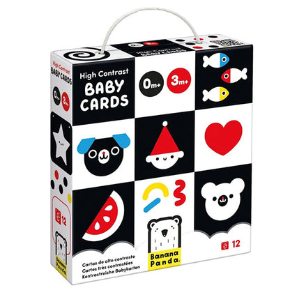 Tarjetas Alto Contraste Bebés +0 Meses Banana Panda