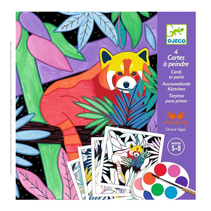 Tarjetas Para Pintar Selva Djeco