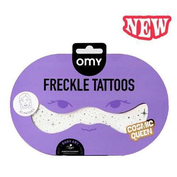 Tatuaje Temporal Pecas Freckles Cosmic Queen OMY