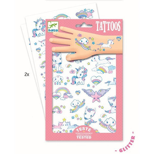 Tatuajes Unicornios Brillantes Djeco