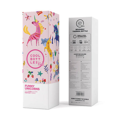 The Kids Bottle Funny Unicorns 350ml Cool Bottles