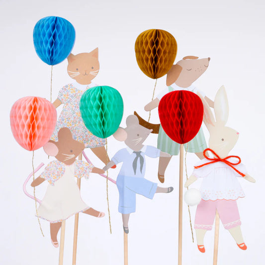 Toppers Decora Pasteles Animal Friends Meri Meri 5 uds