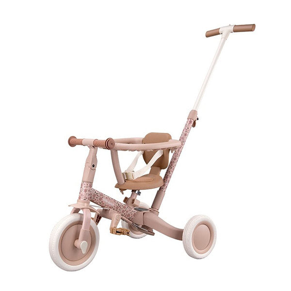 Triciclo Con Barra Little Dutch Rosa Flores