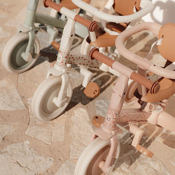 Triciclo Con Barra Little Dutch Rosa Flores