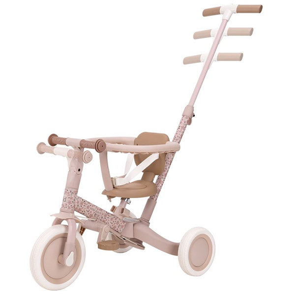 Triciclo Con Barra Little Dutch Rosa Flores