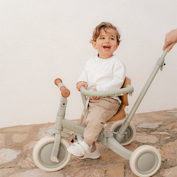 Triciclo Infantil con Barra Little Dutch Verde
