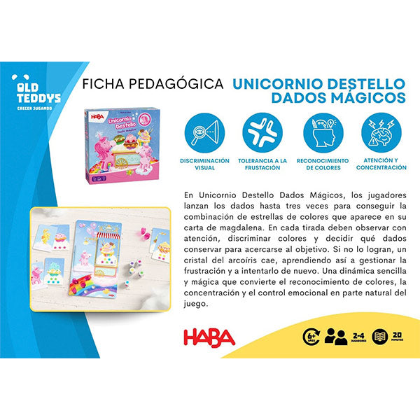 Unicornio Destello Dados Mágicos Haba