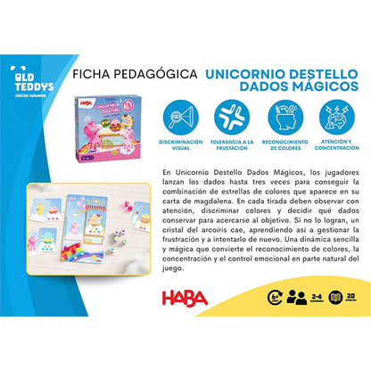 Unicornio Destello Dados Mágicos Haba