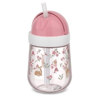 Vaso Con Pajita Mio 300 Ml Fairy Garden Little Dutch