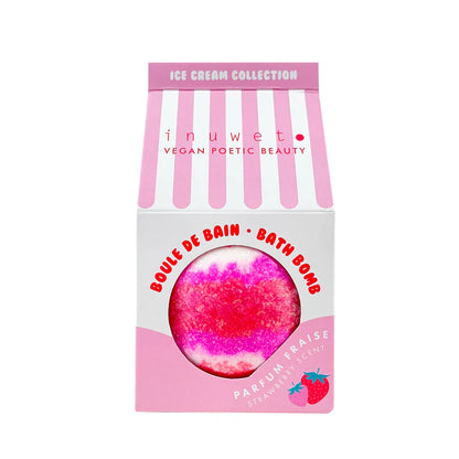 Bomba Baño Aroma Fresa Inuwet Colección Helado
