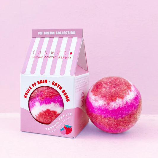 Bomba Baño Aroma Fresa Inuwet Colección Helado