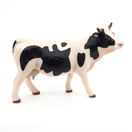 Vaca Negra Y Blanca Animal Juguete Papo