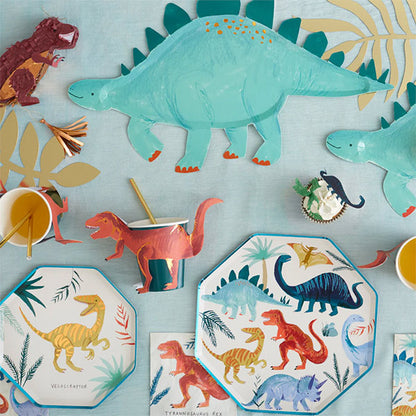 Vasos Dinosaurio T-Rex Meri Meri 8 unidades