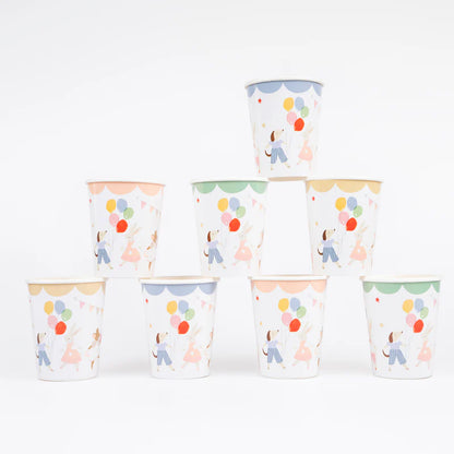 Vasos Animal Friends Meri Meri 8 uds