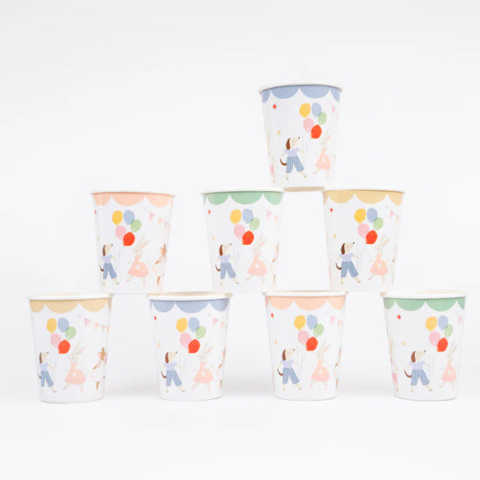 Vasos Animal Friends Meri Meri 8 uds