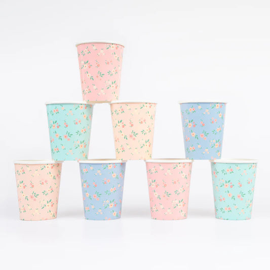 Vasos Vintage Ditsy Meri Meri 8 uds
