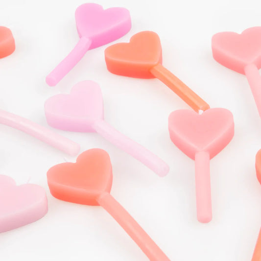 Velas Corazón Rosa Meri Meri 12 uds