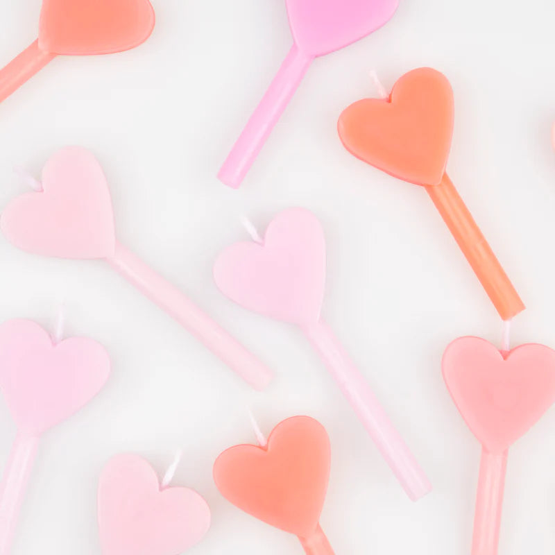 Velas Corazón Rosa Meri Meri 12 uds
