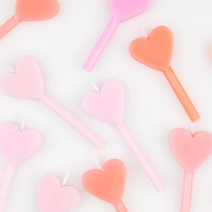 Velas Corazón Rosa Meri Meri 12 uds