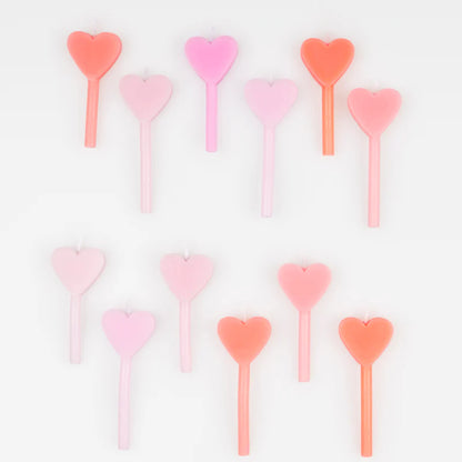 Velas Corazón Rosa Meri Meri 12 uds