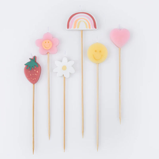 Velas Happy Face Icons Meri Meri 6 uds