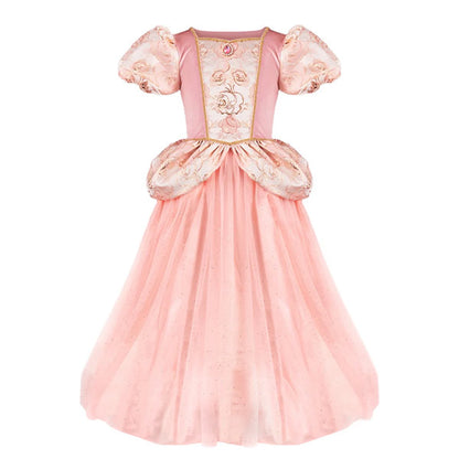 Vestido Penélope Brocado Rosa Enpolvado 5-6 Años Great Pretenders