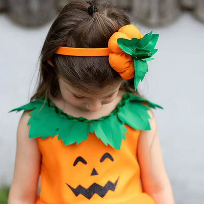 Vestido Princesa De Las Calabazas Con Diadema 3-4 Años