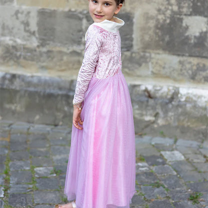 Vestido Princesa Terciopelo Rosa 5-6 Años Great Pretenders