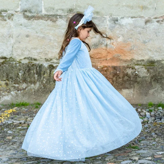 Vestido Princesas Sisters Forever Terciopelo 3-4 Años Great Pretenders