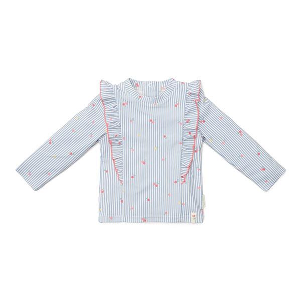 Camiseta Protección Solar Little Dutch Manga Larga Flowers Azul