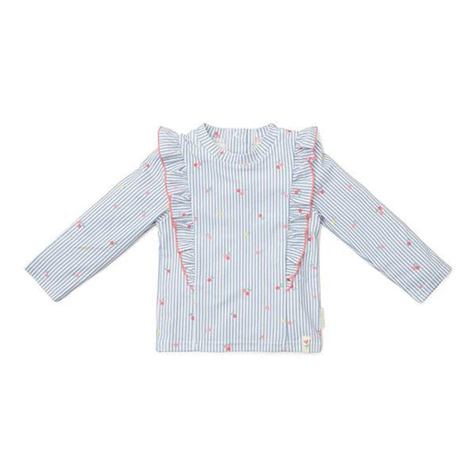 Camiseta Protección Solar Little Dutch Manga Larga Flowers Azul