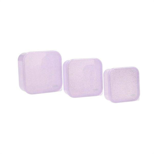 Set de 3 Cajas Almuerzo Glitter Lilac Tutete