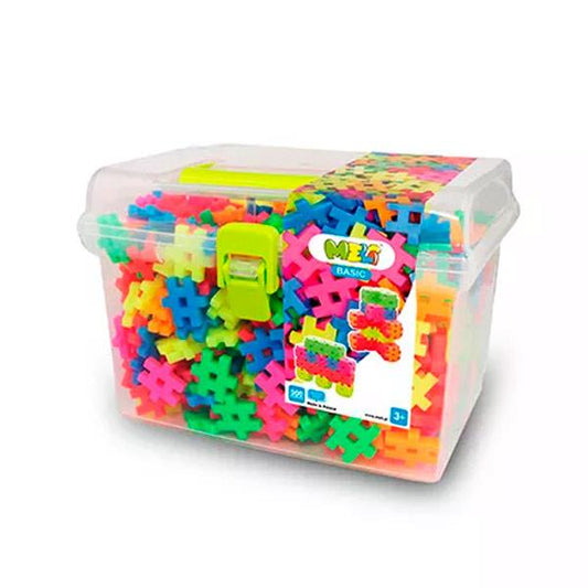 Bloques Meli Neon 500 Piezas Travel Box