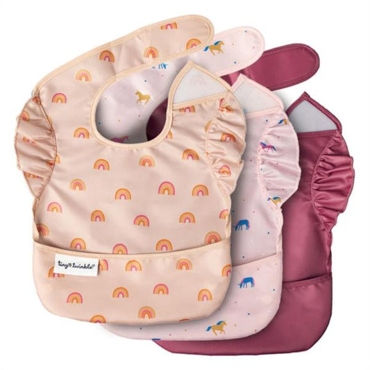 Pack 3 Baberos Unicornio+Rainbow+Burdeos 6-36 Meses