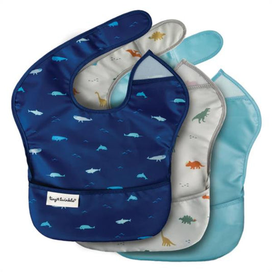 Pack 3 Baberos Ocean+Dino+Slate 6-36 Meses