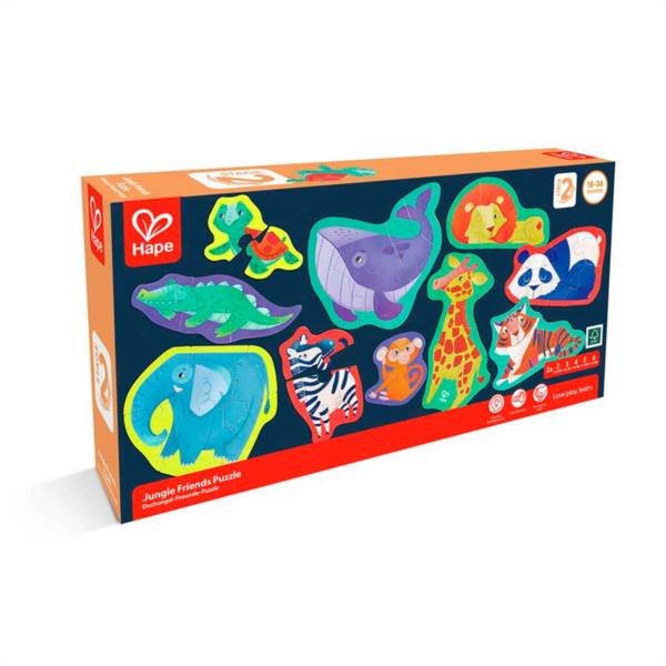 Rompecabezas de amigos de la jungla Hape