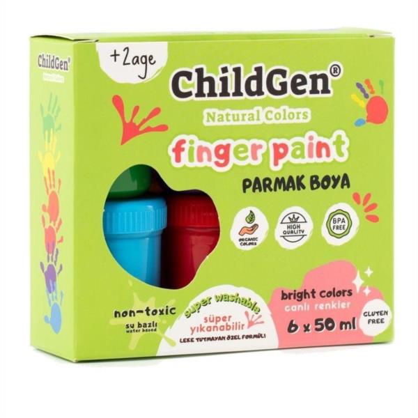 Pintura de Dedos Orgánica 6 botes ChildGen
