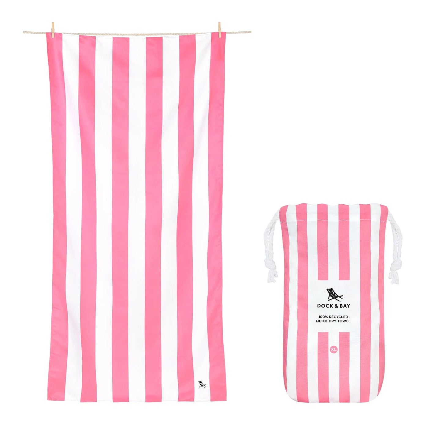 Toalla Dock & Bay Cabana Phi Phi Fucsia XL (2.00X0.90)