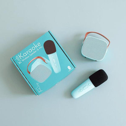 Altavoz Karaoke Bluetooth con Micrófono Azul