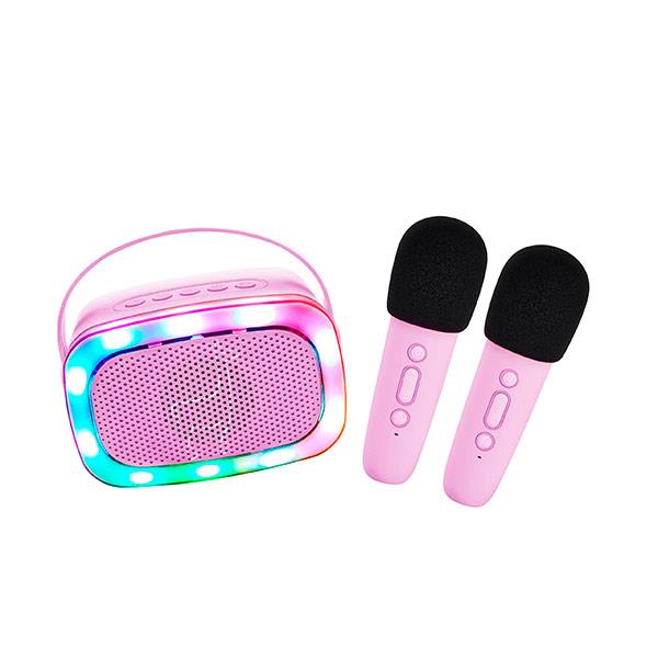 Altavoz Karaoke Bluetooth con 2 Micrófonos Violeta