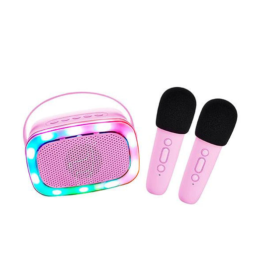 Altavoz Karaoke Bluetooth con 2 Micrófonos Violeta