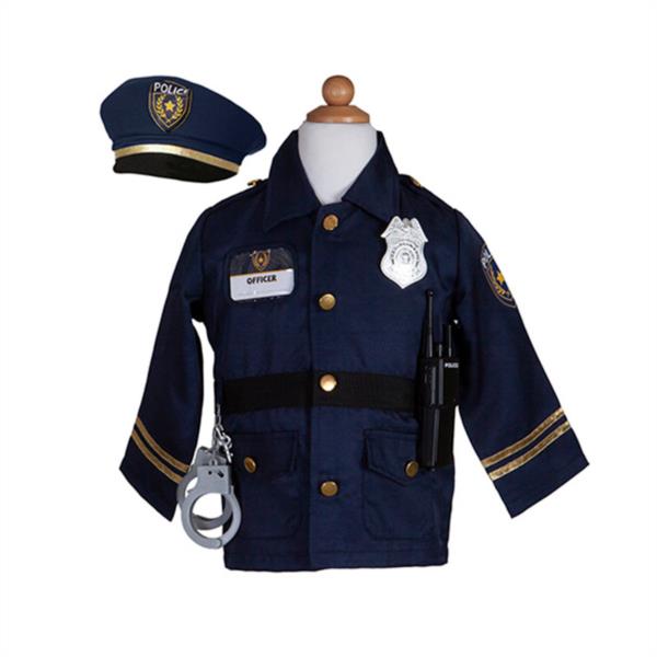 Disfraz De Policía Con Accesorios 4 a 6 Años Great Pretenders
